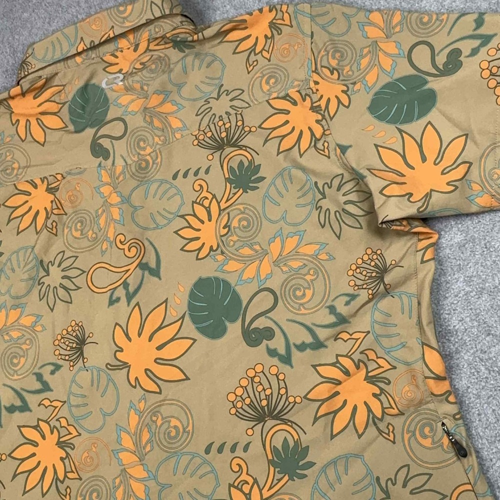 Club Ride Bandara Trailhead Party Shirt Women's Size XL Coriander Brown Paisley - Picture 11 of 13
